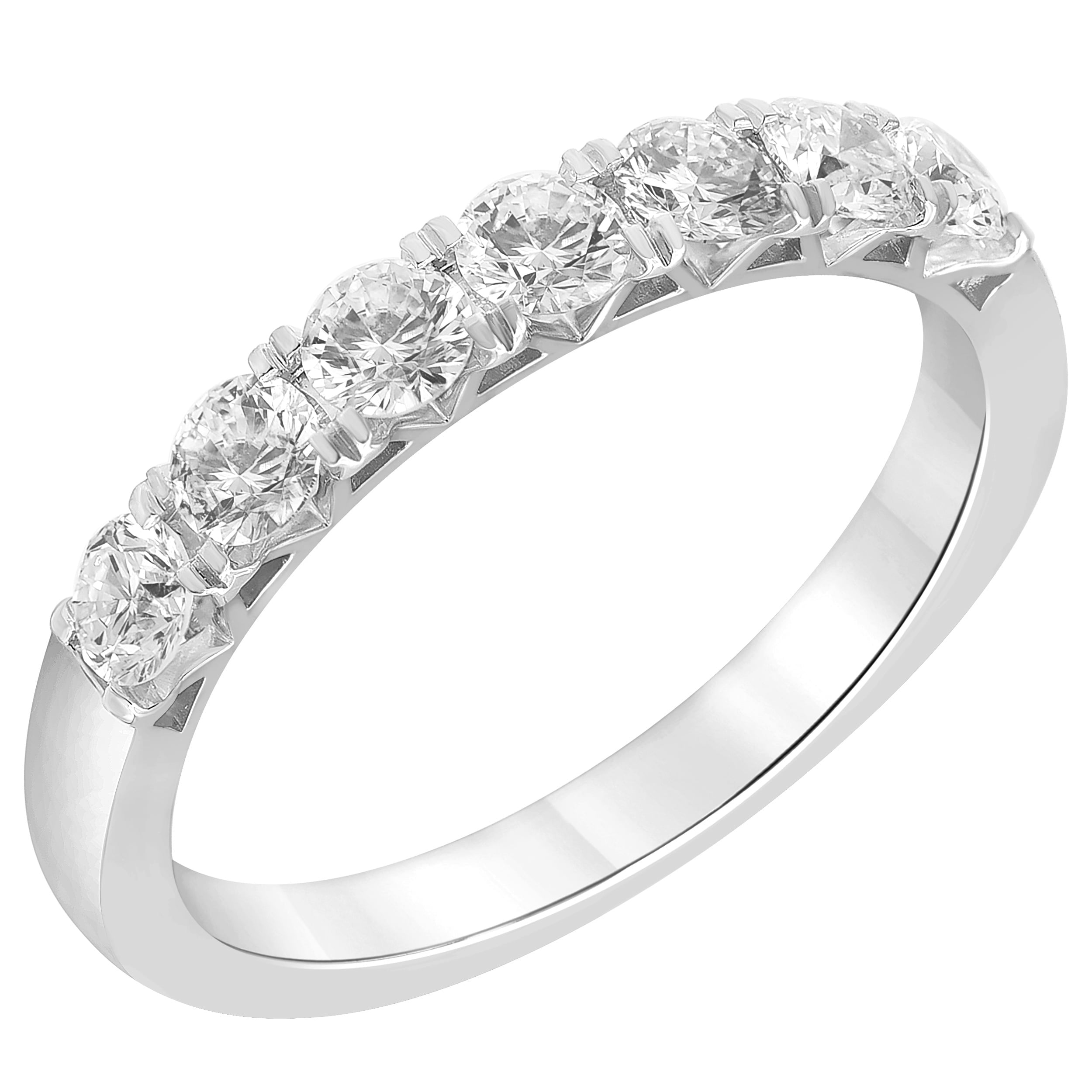 Unique Moments Women's 1 Ct. Round Lab Grown Diamond Band in Sterling Silver