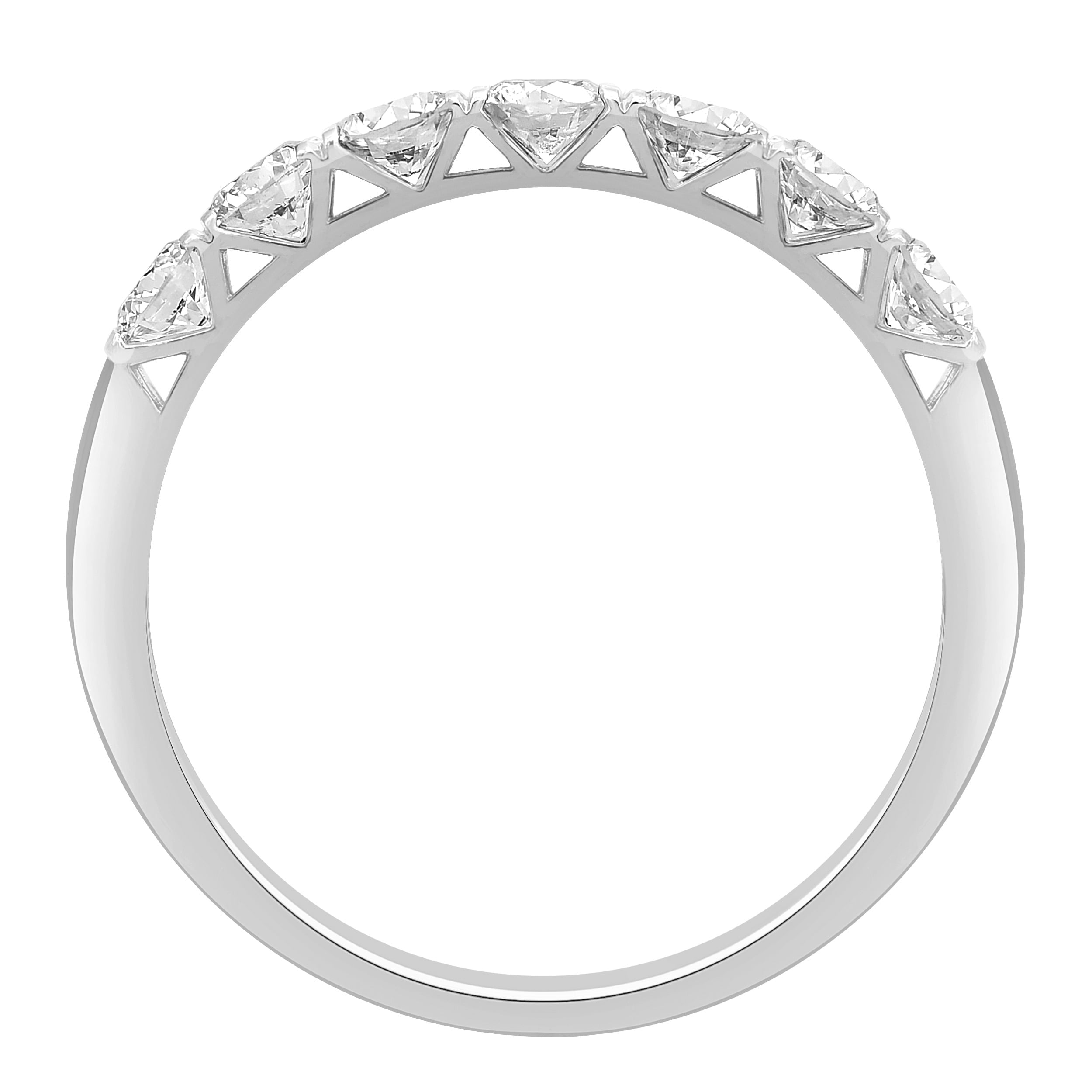 Unique Moments Women's 1 Ct. Round Lab Grown Diamond Band in Sterling Silver