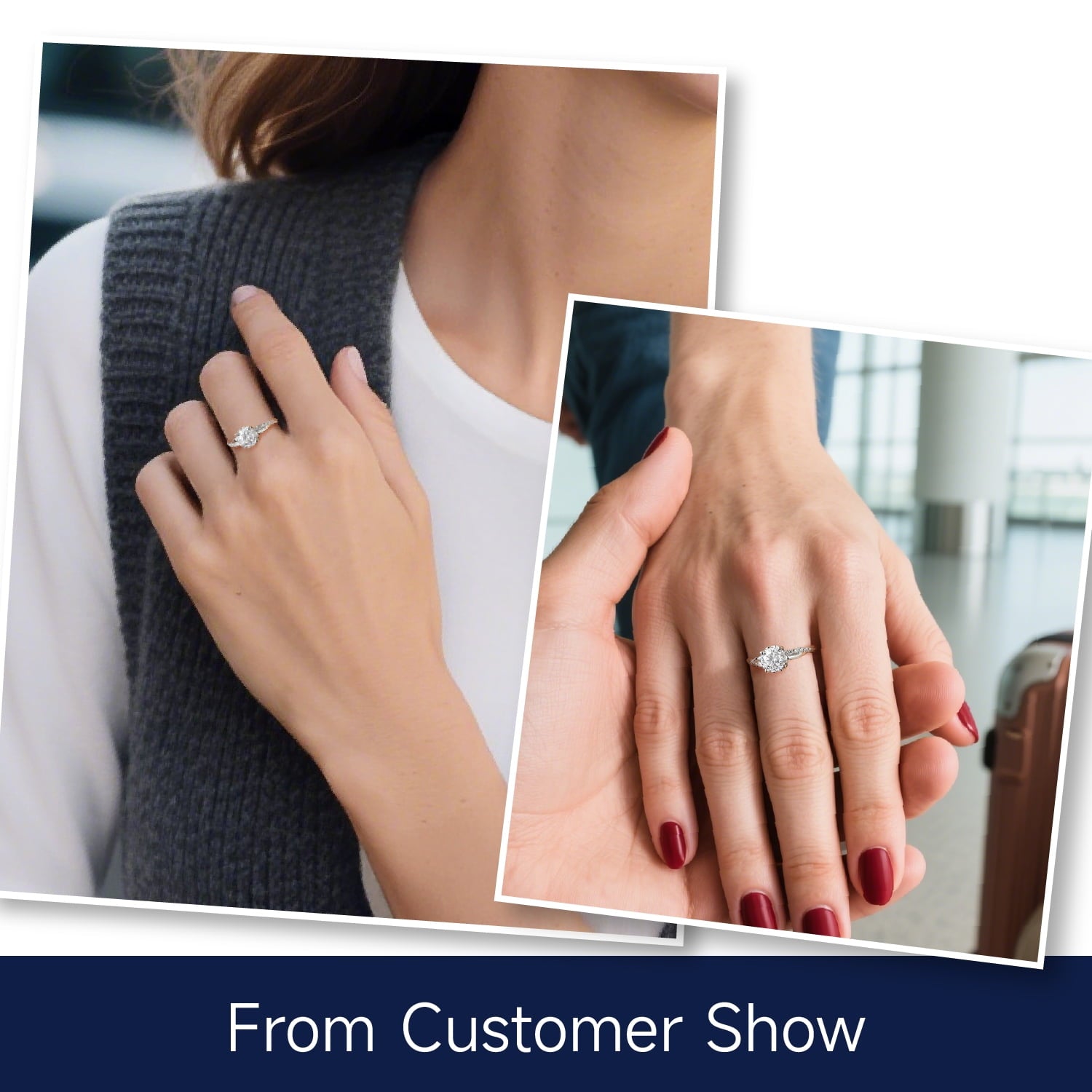 MomentWish Promise Ring for Women,1 Carat Moissanite Engagement Rings for Her S925 Sterling Silver, Simulated Diamond Twisted Vine Rings-Size 7