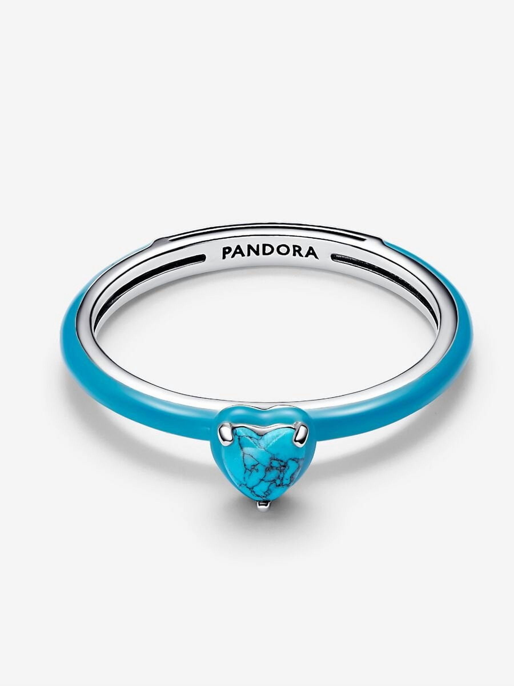 Pandora Turquoise Chakra Heart Ring With Gift Box (5)