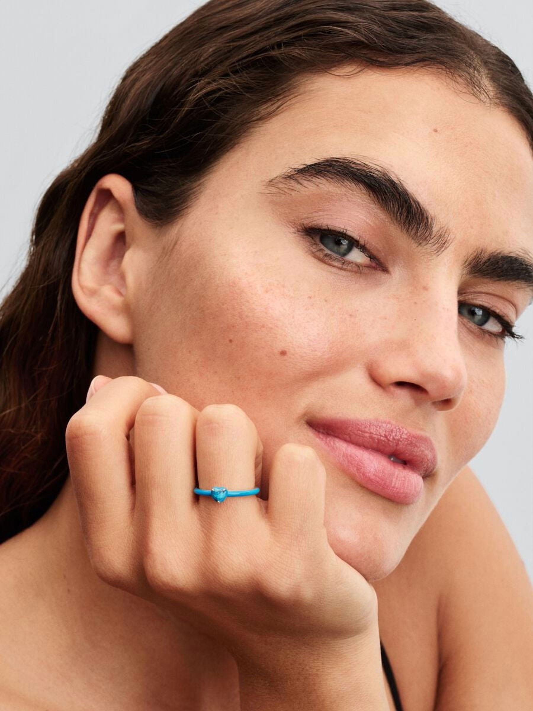 Pandora Turquoise Chakra Heart Ring With Gift Box (5)