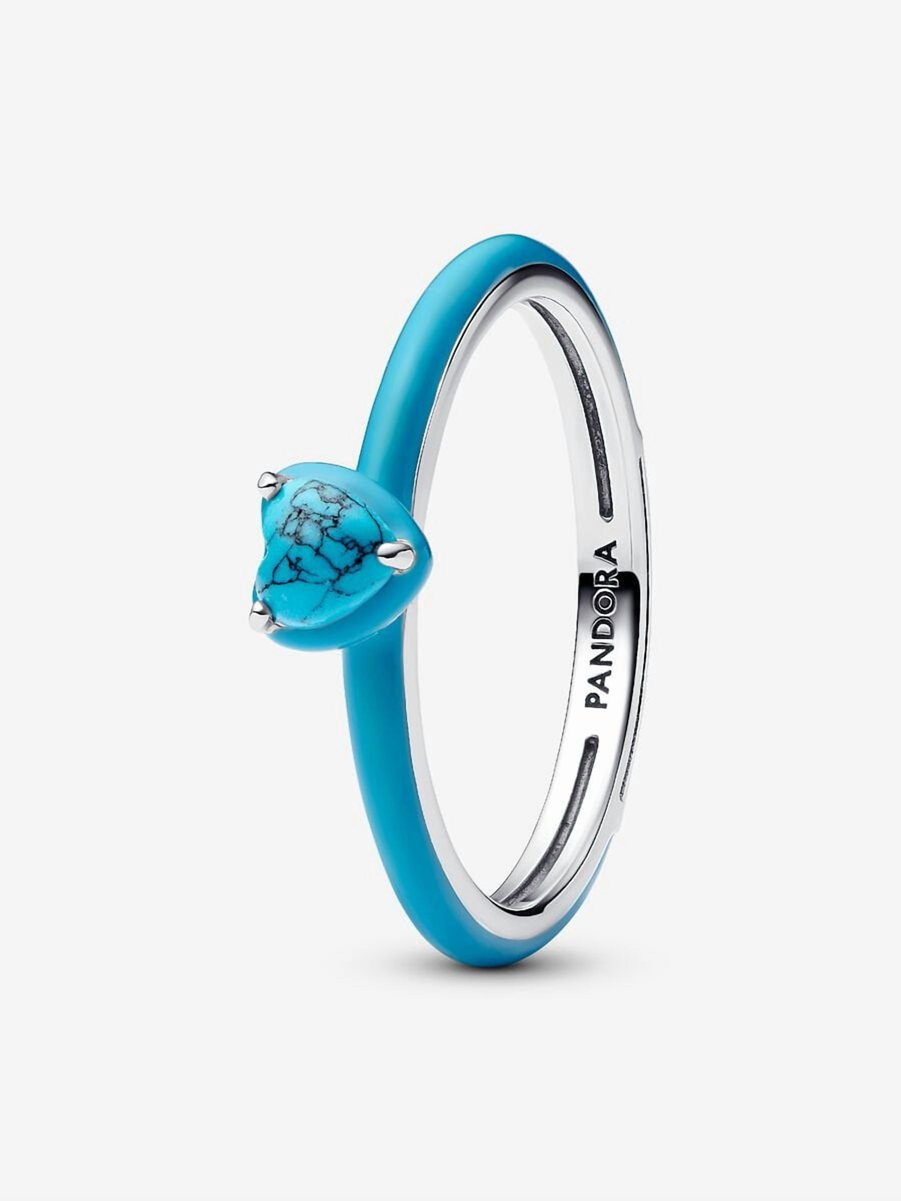 Pandora Turquoise Chakra Heart Ring With Gift Box (5)